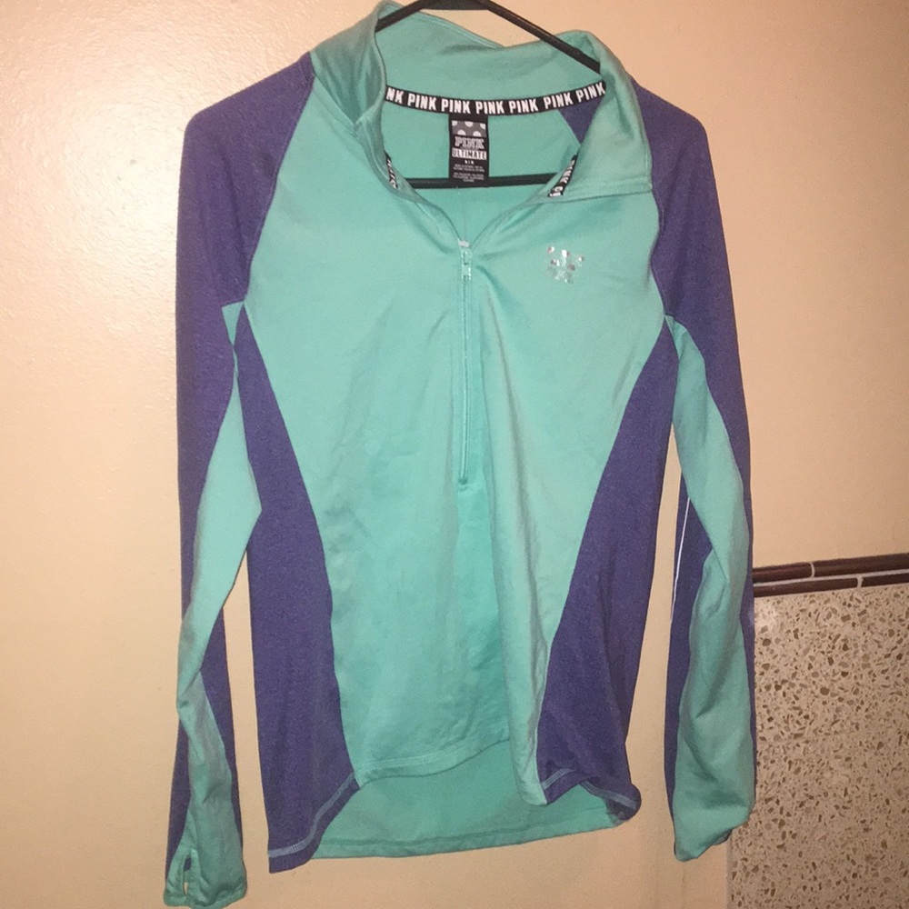 Victoria Secret pink half zip pullover medium m